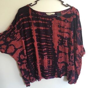 Semi-cropped tie dye top
